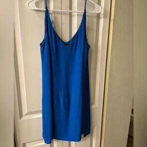 TopShop, size 6, electric blue slip dress